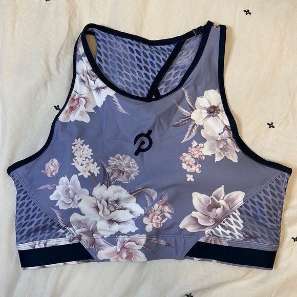 Peloton Other - Peloton Wild Flower High Neck Sports Bra Lilac Purple Size Large